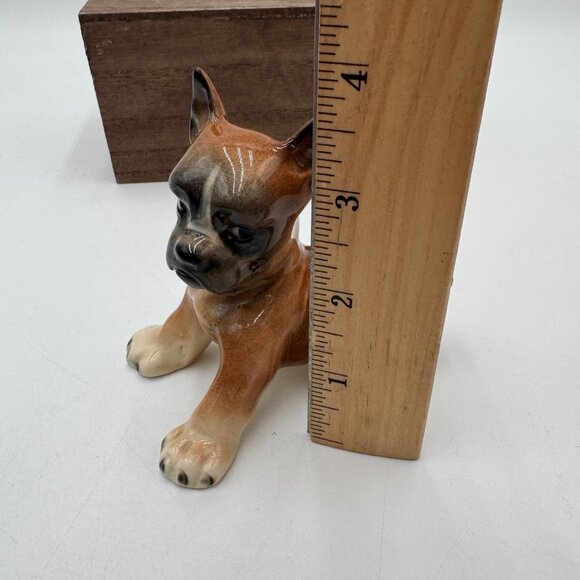 Vintage Jema Holland Boxer Dog Figurine Statue Ornament West Germany stamped 266 - Picture 9 of 13